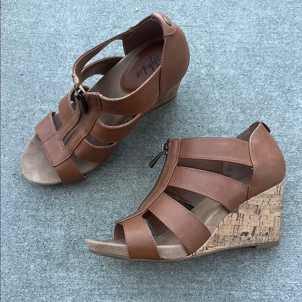 Style & Co. Women's Brown Wedge Sandals